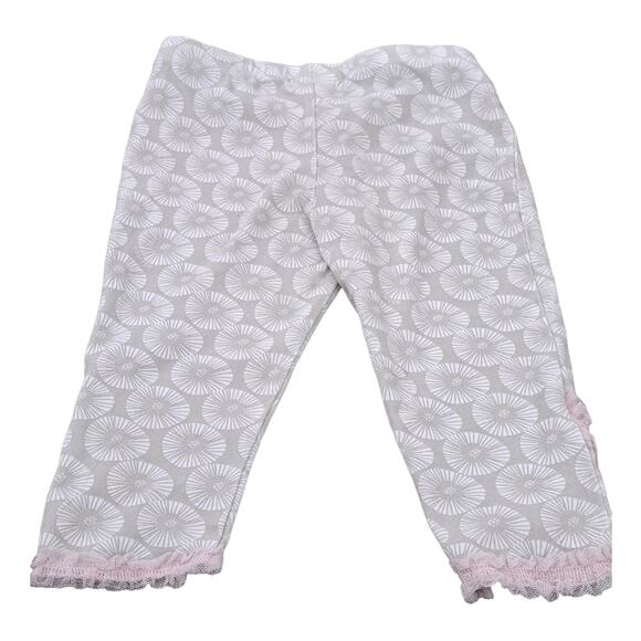 Girl's Naartjie Gray Floral With Pink Tulle Capris Size XS 3 Years - Picture 7 of 8